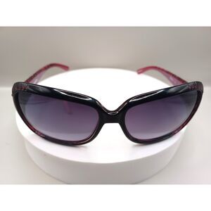 Panama Jack Pink and Black Zebra Print Rhinestone Bling Sunglasses